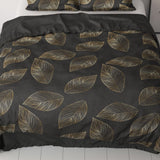 100% Cotton Sateen Duvet Cover Set Sergio | Brown | Single - 140cm (W) x 220cm (L) - The Bedding & Blankets Store