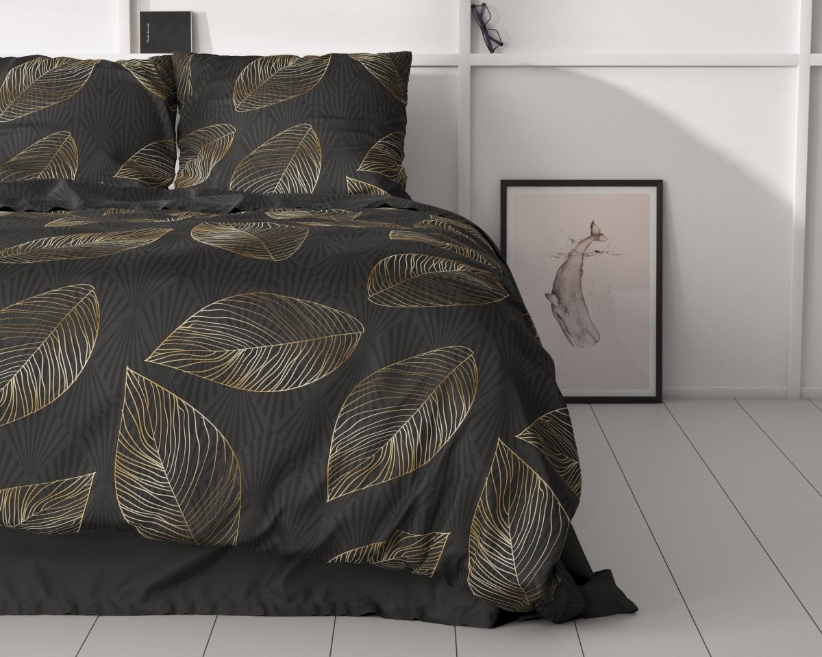 100% Cotton Sateen Duvet Cover Set Sergio | Brown | Single - 140cm (W) x 220cm (L) - The Bedding & Blankets Store