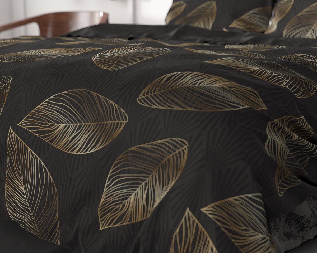100% Cotton Sateen Duvet Cover Set Sergio | Brown | Single - 140cm (W) x 220cm (L) - The Bedding & Blankets Store
