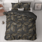 100% Cotton Sateen Duvet Cover Set Sergio | Brown | Single - 140cm (W) x 220cm (L) - The Bedding & Blankets Store