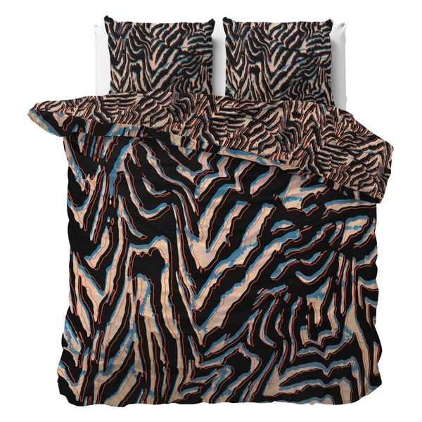 100% Cotton Sateen Duvet Cover Set Tansy | Multicolour | Double - 200cm (W) x 220cm (L) - The Bedding & Blankets Store