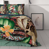 100% Cotton Sateen Duvet Cover Set Tiago | Multicolour | Double - 200cm (W) x 220cm (L) - The Bedding & Blankets Store