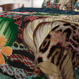 100% Cotton Sateen Duvet Cover Set Tiago | Multicolour | Double - 200cm (W) x 220cm (L) - The Bedding & Blankets Store