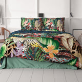 100% Cotton Sateen Duvet Cover Set Tiago | Multicolour | Double - 200cm (W) x 220cm (L) - The Bedding & Blankets Store