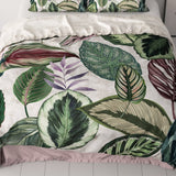 100% Cotton Sateen Duvet Cover Set Valentina | White | Double - 200cm (W) x 220cm (L) - The Bedding & Blankets Store