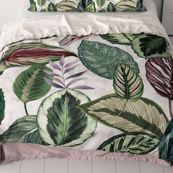 100% Cotton Sateen Duvet Cover Set Valentina | White | Double - 200cm (W) x 220cm (L) - The Bedding & Blankets Store