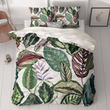 100% Cotton Sateen Duvet Cover Set Valentina | White | Double - 200cm (W) x 220cm (L) - The Bedding & Blankets Store