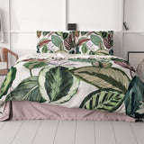 100% Cotton Sateen Duvet Cover Set Valentina | White | Double - 200cm (W) x 220cm (L) - The Bedding & Blankets Store