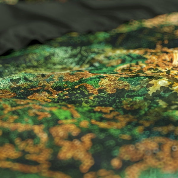 100% Cotton Sateen Duvet Cover Set Venni | Green | Single - 140cm (W) x 220cm (L) - The Bedding & Blankets Store