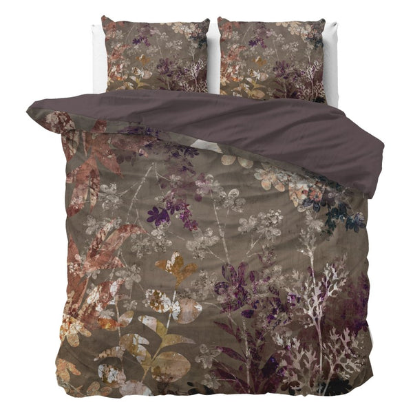 100% Cotton Sateen Duvet Cover Set Vivian | Green | Single - 140cm (W) x 220cm (L) - The Bedding & Blankets Store