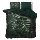 100% Cotton Sateen Duvet Cover Set Walker | Green | Double - 200cm (W) x 220cm (L) - The Bedding & Blankets Store