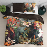 100% Cotton Sateen Duvet Cover Set Wild Rose 2 | Multicolour | Double - 200cm (W) x 220cm (L) - The Bedding & Blankets Store