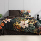 100% Cotton Sateen Duvet Cover Set Wild Rose 2 | Multicolour | Single - 140cm (W) x 220cm (L) - The Bedding & Blankets Store