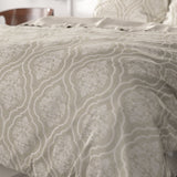 100% Cotton Sateen Duvet Cover Set Yaco | Sand | Single - 140cm (W) x 220cm (L) - The Bedding & Blankets Store