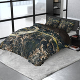 100% Cotton Sateen Duvet Cover Set Yasmin | Gold | Double - 200cm (W) x 220cm (L) - The Bedding & Blankets Store