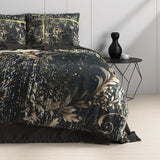 100% Cotton Sateen Duvet Cover Set Yasmin | Gold | King - 240cm (W) x 220cm (L) - The Bedding & Blankets Store