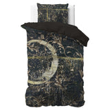 100% Cotton Sateen Duvet Cover Set Yasmin | Gold | Single - 140cm (W) x 220cm (L) - The Bedding & Blankets Store