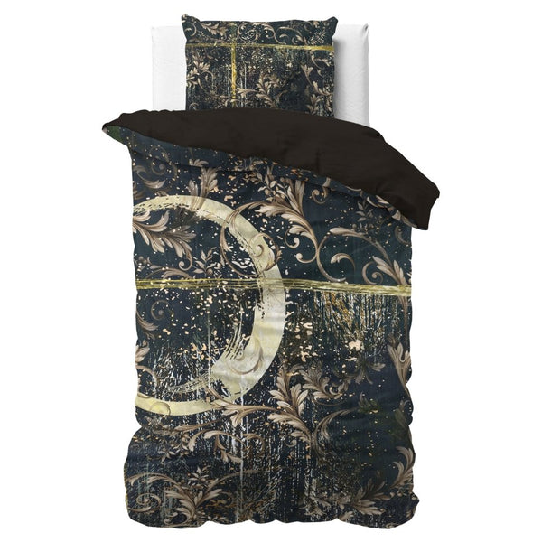 100% Cotton Sateen Duvet Cover Set Yasmin | Gold | Single - 140cm (W) x 220cm (L) - The Bedding & Blankets Store