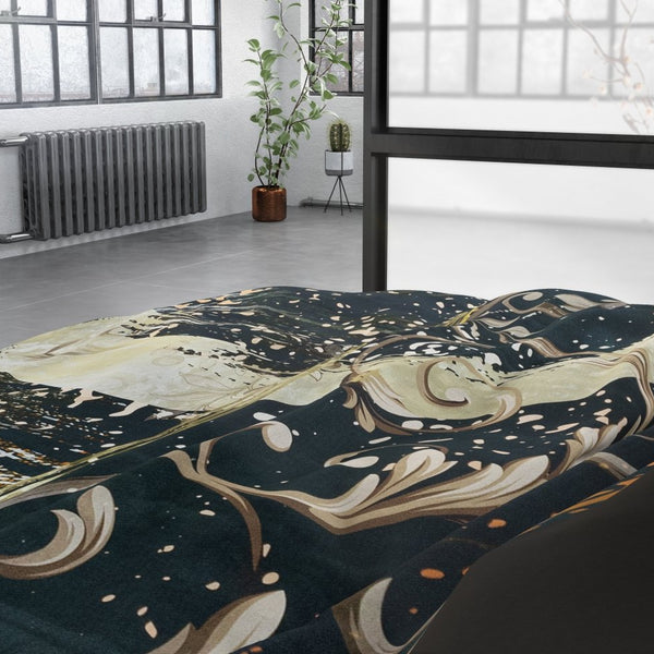 100% Cotton Sateen Duvet Cover Set Yasmin | Gold | Single - 140cm (W) x 220cm (L) - The Bedding & Blankets Store
