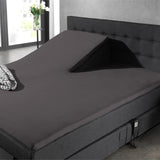 100% Cotton Split - Topper Fitted Sheet | Anthracite Grey | Double 140 x 200cm (L) x 15cm (D) - The Bedding & Blankets Store