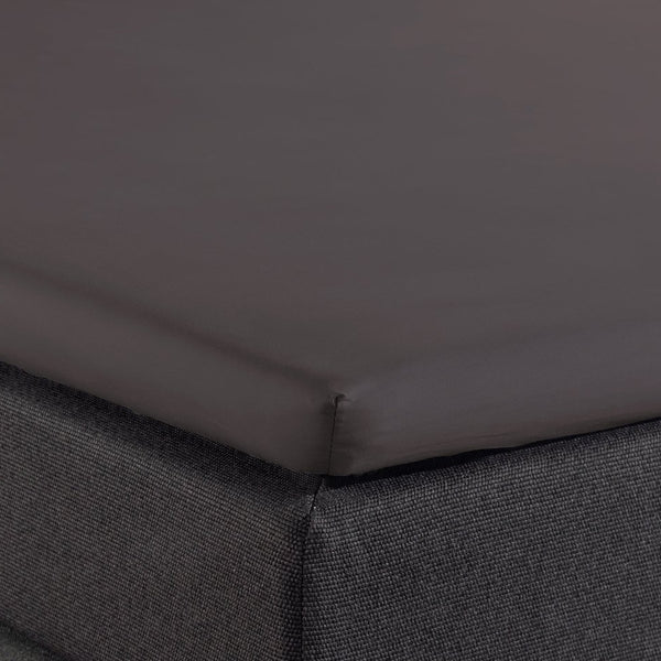 100% Cotton Split - Topper Fitted Sheet | Anthracite Grey | Double 140 x 200cm (L) x 15cm (D) - The Bedding & Blankets Store