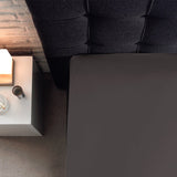 100% Cotton Split - Topper Fitted Sheet | Anthracite Grey | Double 140 x 200cm (L) x 15cm (D) - The Bedding & Blankets Store