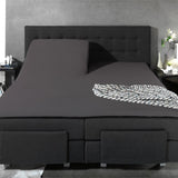 100% Cotton Split - Topper Fitted Sheet | Anthracite Grey | Double 140 x 200cm (L) x 15cm (D) - The Bedding & Blankets Store