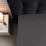 100% Cotton Split - Topper Fitted Sheet | Anthracite Grey | Double 140 x 200cm (L) x 15cm (D) - The Bedding & Blankets Store