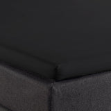 100% Cotton Split - Topper Fitted Sheet | Black | Double 140 x 200cm (L) x 15cm (D) - The Bedding & Blankets Store