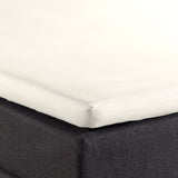 100% Cotton Split - Topper Fitted Sheet | Cream | Double 140 x 200cm (L) x 15cm (D) - The Bedding & Blankets Store