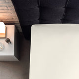 100% Cotton Split - Topper Fitted Sheet | Cream | Double 140 x 200cm (L) x 15cm (D) - The Bedding & Blankets Store