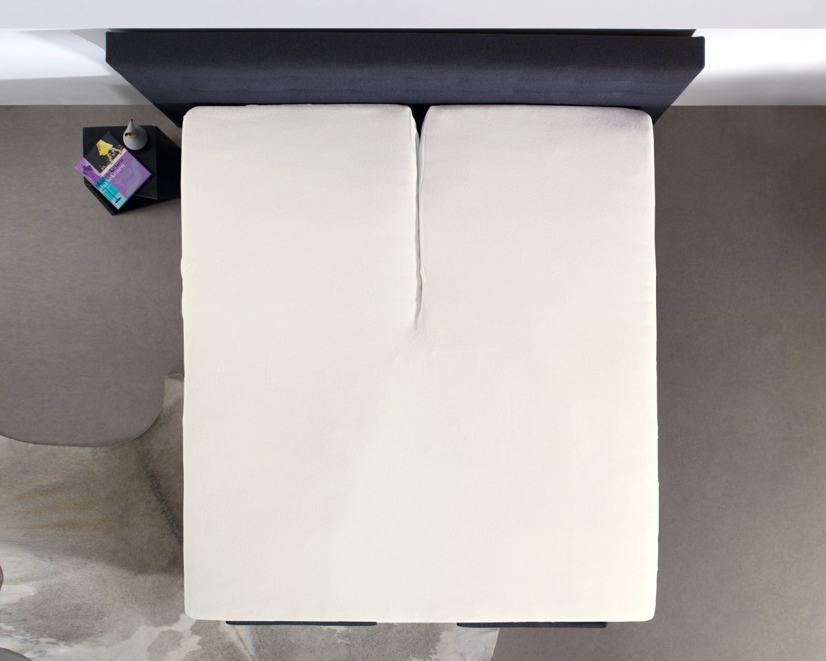 100% Cotton Split - Topper Fitted Sheet | Cream | Double 140 x 200cm (L) x 15cm (D) - The Bedding & Blankets Store