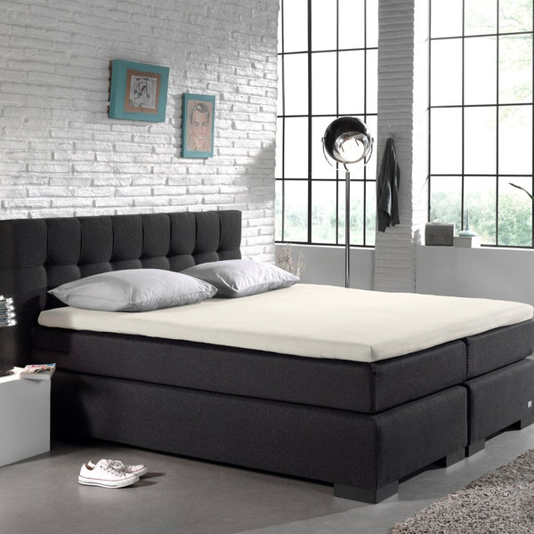 100% Cotton Split - Topper Fitted Sheet | Cream | Double 140 x 200cm (L) x 15cm (D) - The Bedding & Blankets Store