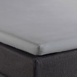 100% Cotton Split - Topper Fitted Sheet | Grey | Double 140 x 200cm (L) x 15cm (D) - The Bedding & Blankets Store