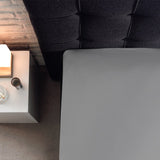 100% Cotton Split - Topper Fitted Sheet | Grey | Double 140 x 200cm (L) x 15cm (D) - The Bedding & Blankets Store