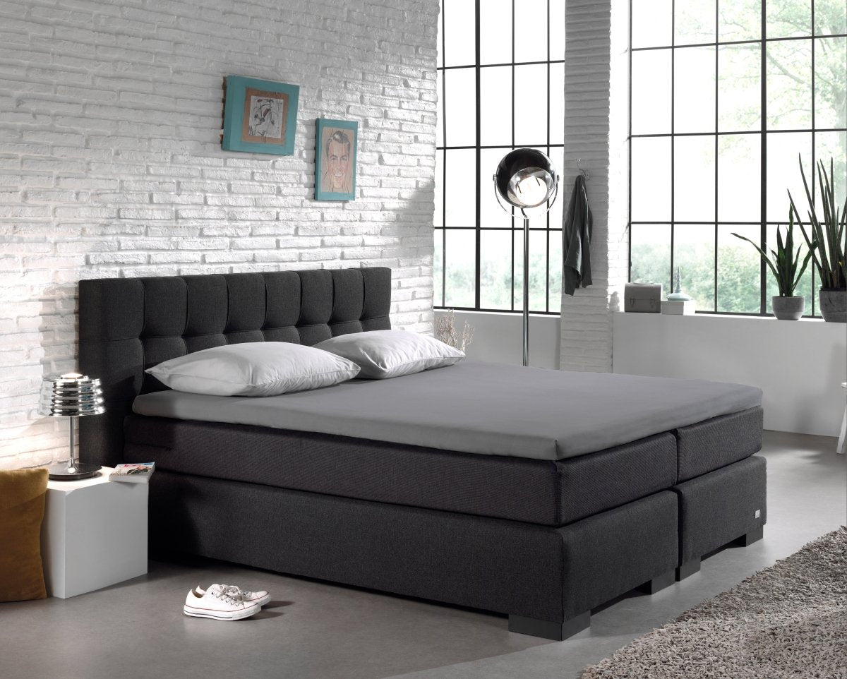100% Cotton Split - Topper Fitted Sheet | Grey | Double 140 x 200cm (L) x 15cm (D) - The Bedding & Blankets Store