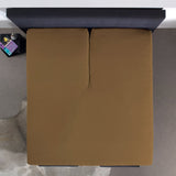 100% Cotton Split - Topper Fitted Sheet | Taupe | Double 140 x 200cm (L) x 15cm (D) - The Bedding & Blankets Store