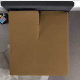 100% Cotton Split - Topper Fitted Sheet | Taupe | Double 140 x 200cm (L) x 15cm (D) - The Bedding & Blankets Store
