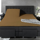 100% Cotton Split - Topper Fitted Sheet | Taupe | Double 140 x 200cm (L) x 15cm (D) - The Bedding & Blankets Store