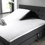 100% Cotton Split - Topper Fitted Sheet | White | Double 140 x 200cm (L) x 15cm (D) - The Bedding & Blankets Store