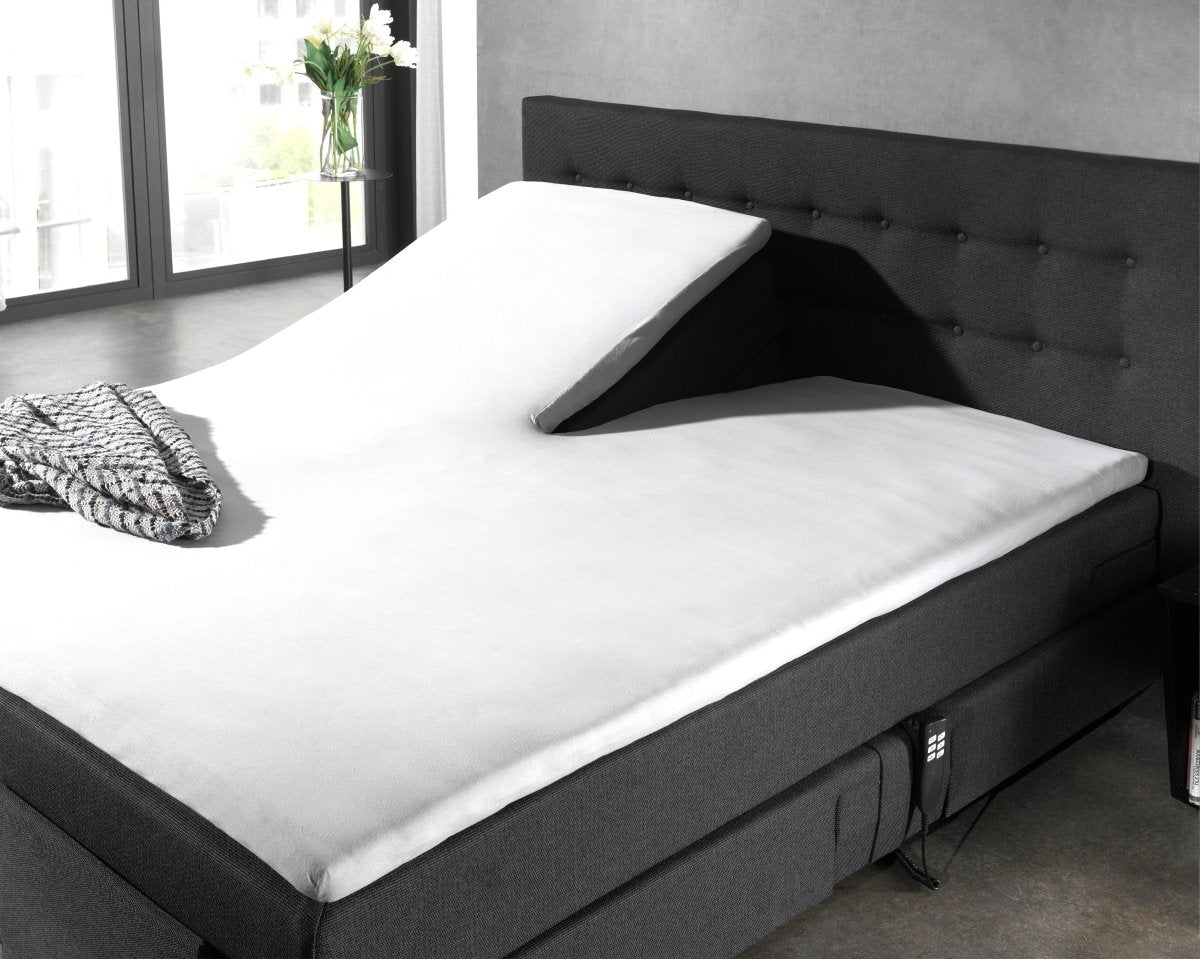 100% Cotton Split - Topper Fitted Sheet | White | Double 140 x 200cm (L) x 15cm (D) - The Bedding & Blankets Store