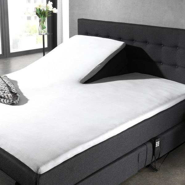 100% Cotton Split - Topper Fitted Sheet | White | Double 140 x 200cm (L) x 15cm (D) - The Bedding & Blankets Store