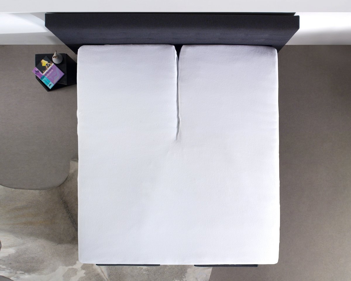 100% Cotton Split - Topper Fitted Sheet | White | Double 140 x 200cm (L) x 15cm (D) - The Bedding & Blankets Store