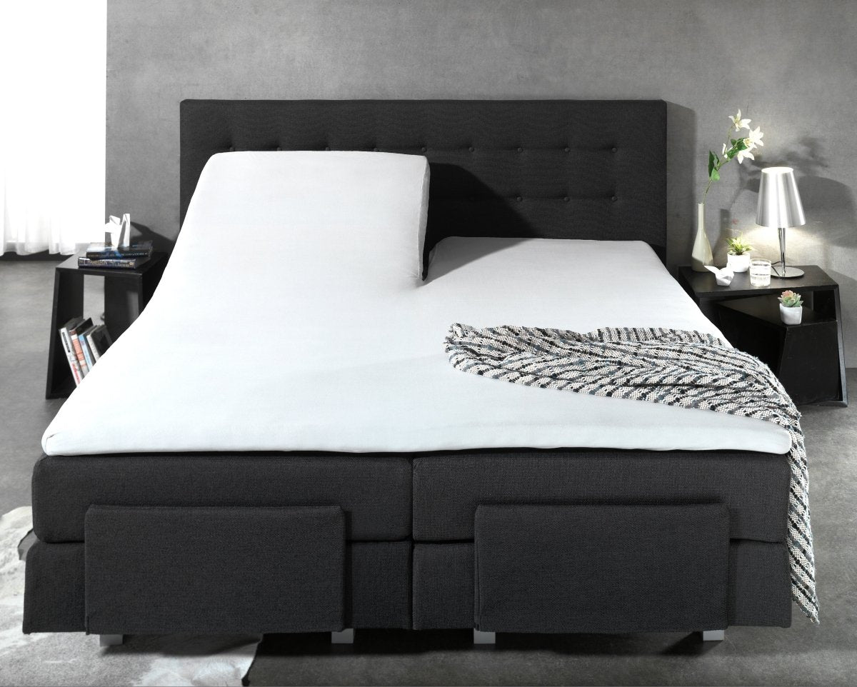 100% Cotton Split - Topper Fitted Sheet | White | Double 140 x 200cm (L) x 15cm (D) - The Bedding & Blankets Store