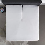 100% Cotton Waterproof Incontinence Split - Top Fitted Mattress Protector Sheet | White | King 180cm (W) x 220cm (L) x 10cm (D) - The Bedding & Blankets Store