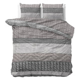100% Flannel Cotton Duvet Cover Set Elin | Taupe | Single - 140cm (W) x 220cm (L) - The Bedding & Blankets Store