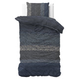 100% Flannel Cotton Duvet Cover Set Gradient Knits | Blue | Single - 140cm (W) x 220cm (L) - The Bedding & Blankets Store