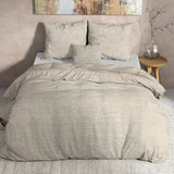 100% Flannel Cotton Duvet Cover Set Leo | Grey | Double - 200cm (W) x 220cm (L) - The Bedding & Blankets Store