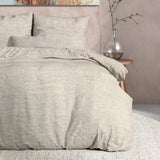 100% Flannel Cotton Duvet Cover Set Leo | Grey | Double - 200cm (W) x 220cm (L) - The Bedding & Blankets Store