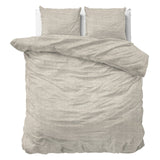 100% Flannel Cotton Duvet Cover Set Leo | Grey | Double - 200cm (W) x 220cm (L) - The Bedding & Blankets Store